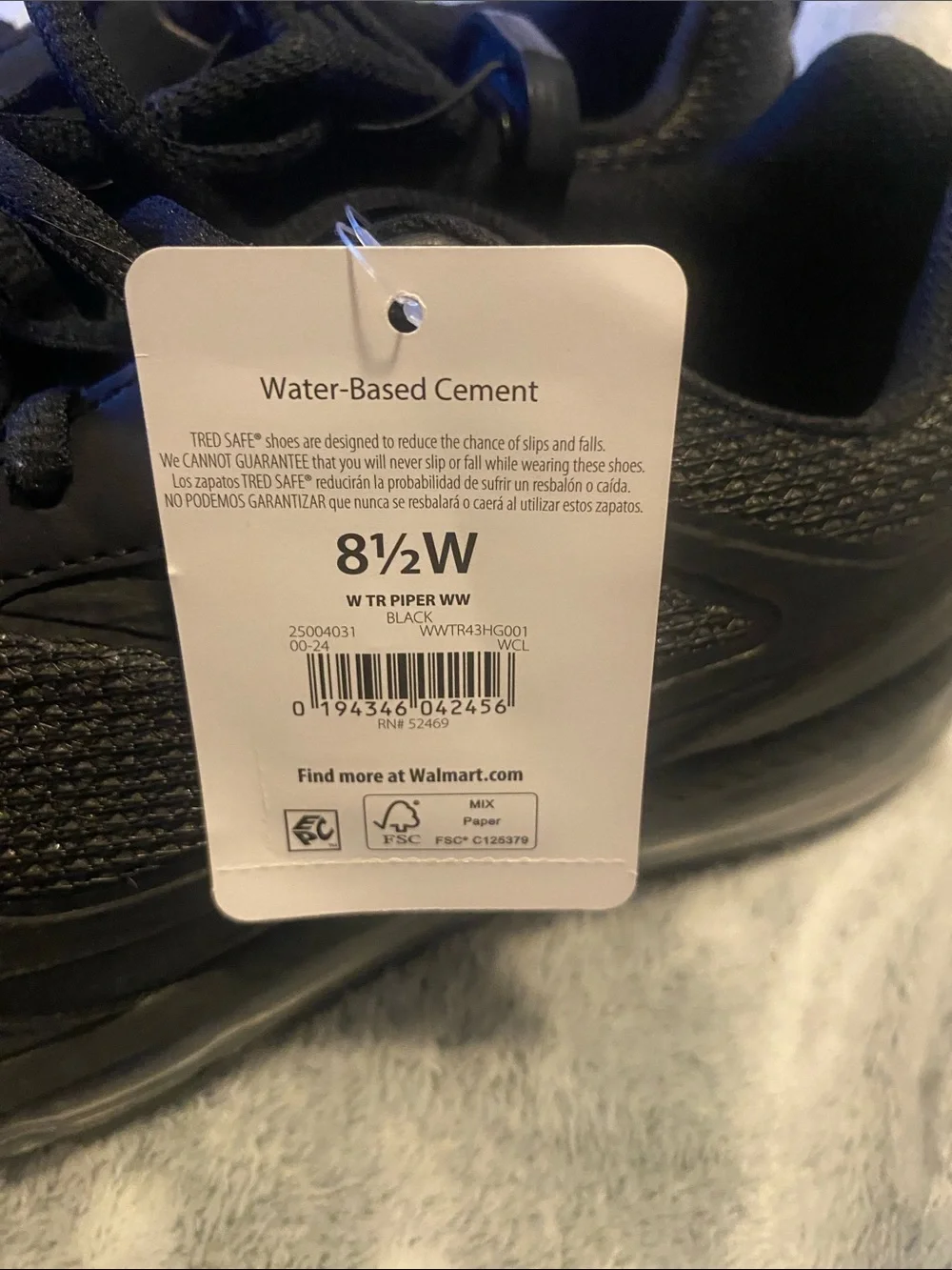Tredsafe slip-resistant Women's Black Lace-Up Comfort Sneakers